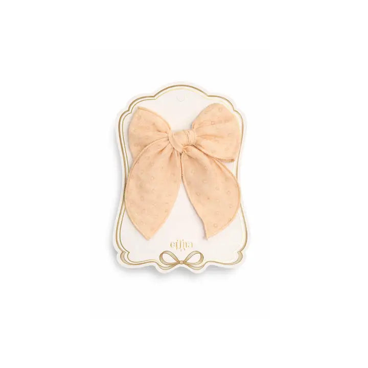 Nouvelle barrette Fable à nœud - pois neutres