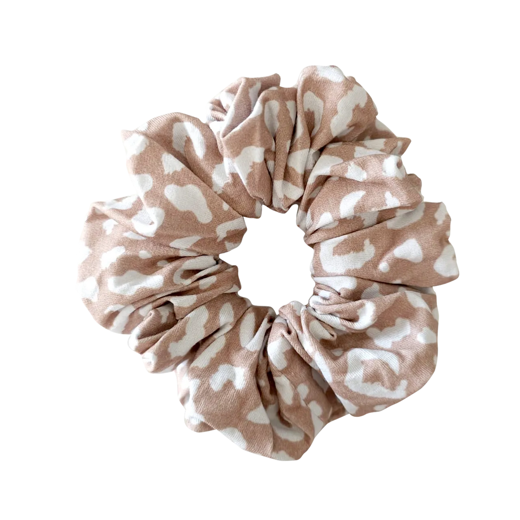 Chouchou cheveux sauvage - leopard clair
