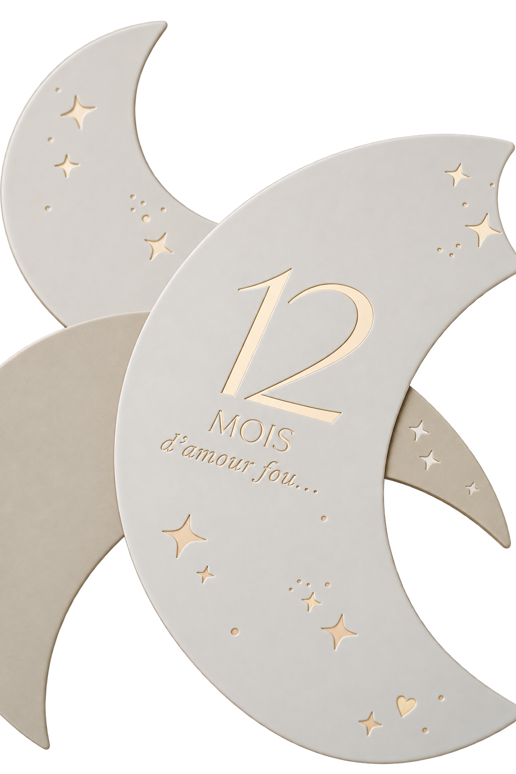Cartes étapes première année de bébé - Modèle Moon